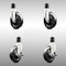 Service Caster 5 Inch 316SS Soft Rubber Swivel 1-7/8 Inch Expanding Stem Caster Brake SCC, 2PK SCC-SS316EX20S514-SRS-2-TLB-2-178 - alternate 4